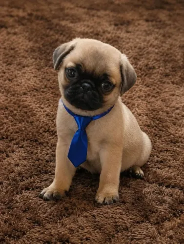 Bebês de pug machos no cartão em 10 vzs entrego