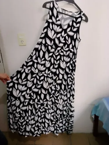 Vestido longo viscose
