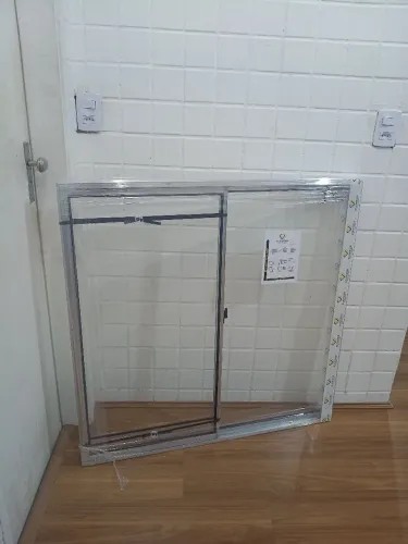JANELA 1,00X1,00 2 FOLHAS EM ALUMÍNIO NATURAL NA PROMOÇÃO