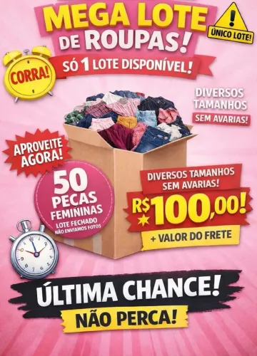 Lote de Roupas 50 peças femininas mesclados