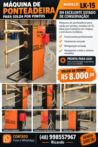 Ponteadeira BAMTECH LK-15 Máquina de Solda por Pontos Revisada