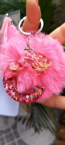 Chaveiro personalizado pompom