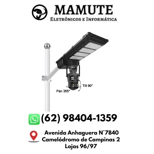 Camêra Externa Solar Luminária Wifi Iluminação Visão Noturna