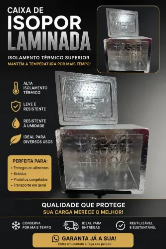 Caixa De Isopor 45 Litros Para Entregador Isopor Novo Para Bag<br>