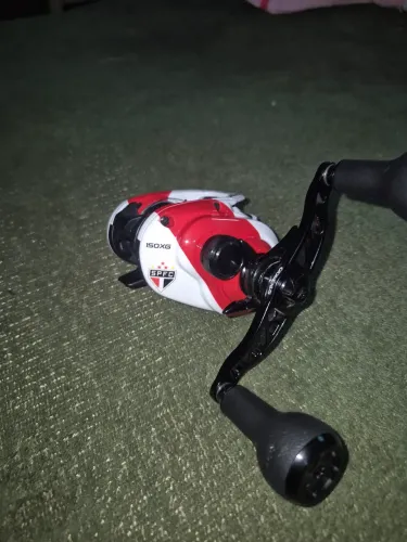 Carretilha shimano slx 150xg personalizada, rolamentos cerâmico, manivela gomexus, nova