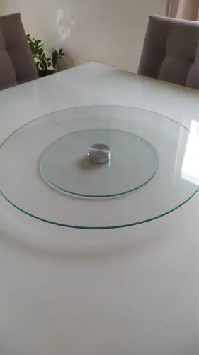 Prato centro de mesa giratório vidro 8mm temperado 60cm 