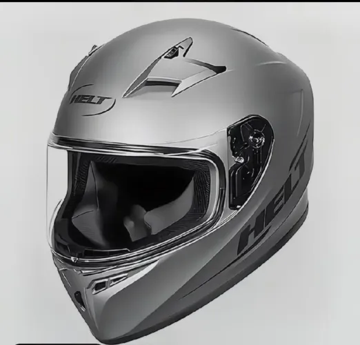 Capacete Integral Street Polar Cinza Fosco Viseira Anti Risco Tamanho 58 Original Helt