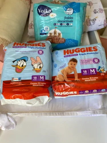 3 pacotes de Fraldas por 40,00