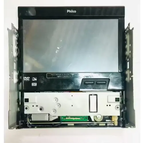 Mecanismo com tela retrátil do dvd automotivo Philco pca 610