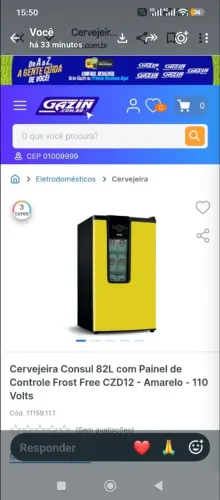 Geladeira ou Cervejeira 82lts novissima
