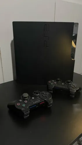 ? PS3 Slim Desbloqueado + 2 Controles + Jogos | Funcionando