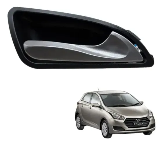 Maçaneta Puxador Porta Interna Hb20 2012 A 2019 Cinza