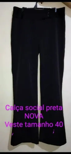 Calca preta feminina tamanho 40 nova