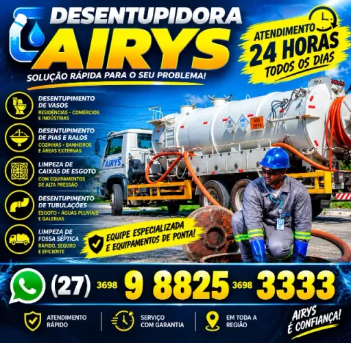 DESENTUPIDORA AIRYS RODRIGO - DEDETIZADORA 24H