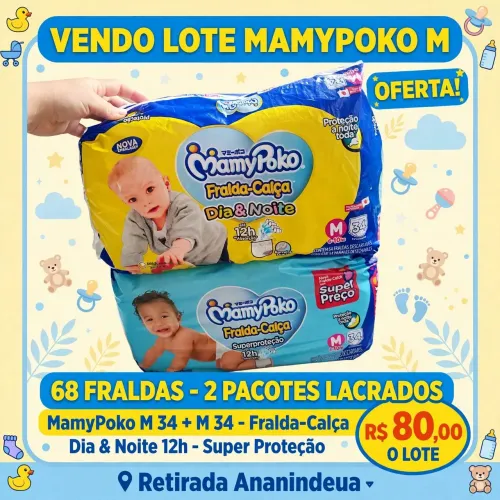 VENDO FRALDAS TAMANHO M