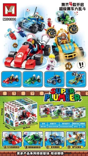 Blocos de montar mario kart estilo Lego