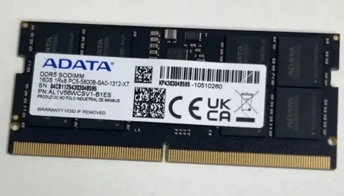 Memória ram ddr5 - 16 gb SODIMM