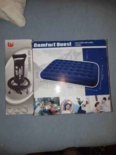 Colchão Inflável Casal(1,91×1,37×0,22) Bestway ConfortQuest + bomba para encher