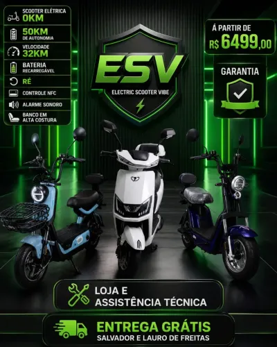 SCOOTER ELÉTRICA 0 KM garantia SOMOS LOJISTA E ASSISTÊNCIA 