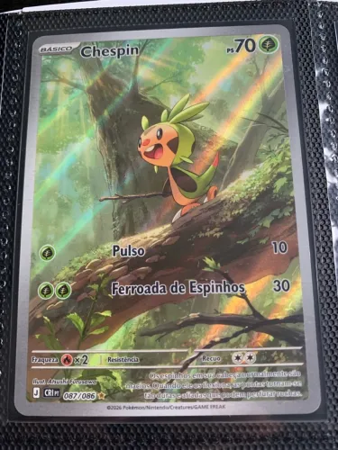 chespin coleção escuridão absoluta 087/086 pokémon