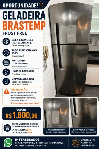 Geladeira Brastemp Frost Free 220v