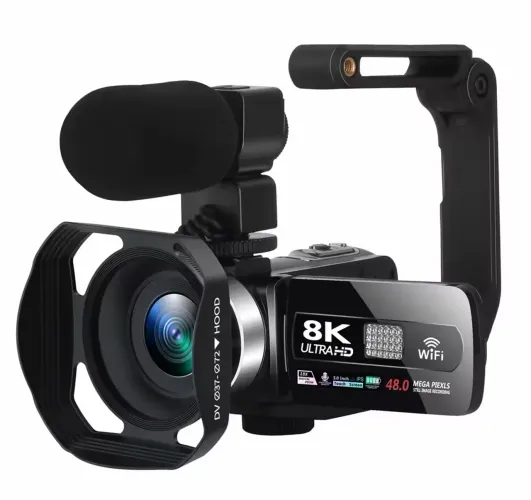 Câmera De Vídeo Filmadora Digital Portátil Wifi 8k 48mp, 18x, Webcam