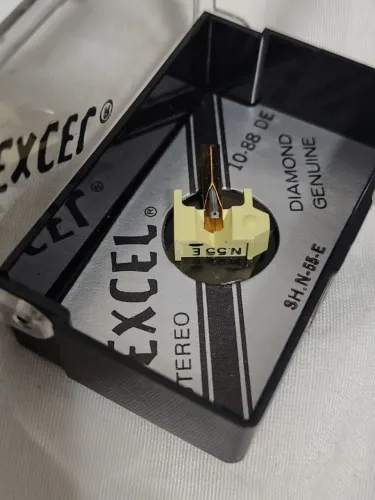RARIDADE Agulha Excel N-55E Elíptica Estéreo (Compatível Shure) - Nova Sem Uso (NOS)