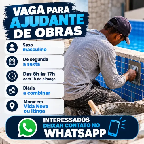 Vaga para ajudante pratico