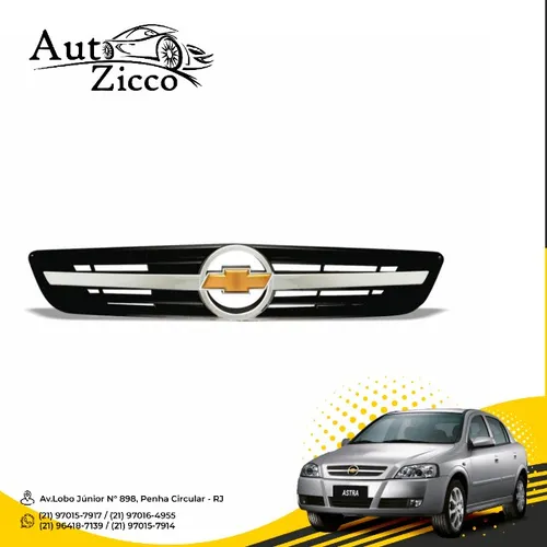Grade Astra 2003 à 2011 Preta com Emblema