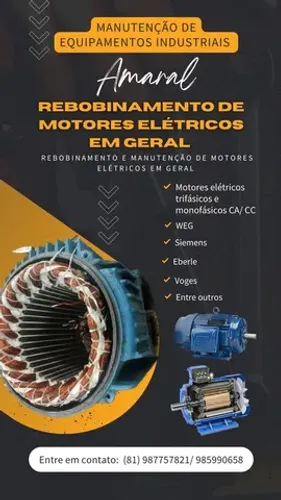 Rebobinamento de motores elétricos 