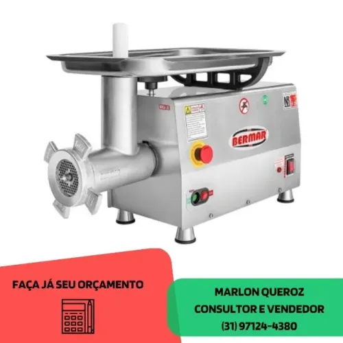 Moedor de Carne Bermar Novo Boca 22 Inox