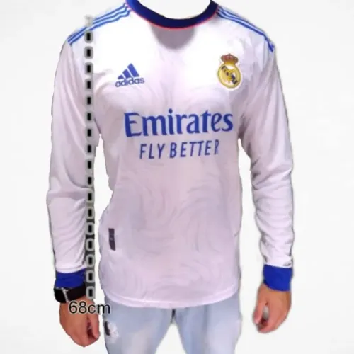Camiseta Time Europeu Real Madrid Manga Longa Fly Better Adidas - Branca MasculinoEsporte 