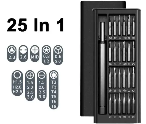 Bits Magnéticos Da Precisão Jogo De Chave De Fenda 25 Em 1 Arduino Automação COD-FR58