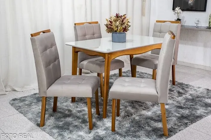 Mesa de Jantar Escócia  com 4 cadeiras !! Rf8227m