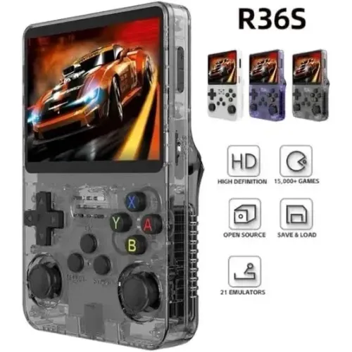 Console Portátil R36S - 15.000+ Jogos - 21 Emuladores