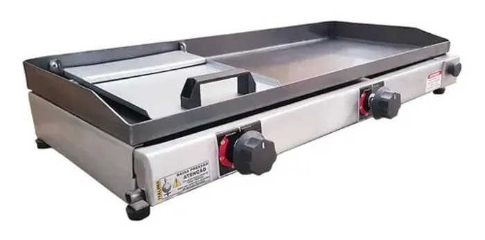 Chapa De Lanchonete 70x30 Borda Alta Com Abafador