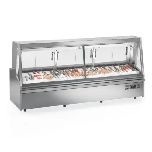 Balcão de Peixaria de 3.0 mts  220 v total inox Arnildo 48- * 