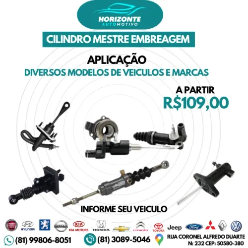 CILINDRO MESTRE EMBREAGEM DIVERSOS MODELOS 