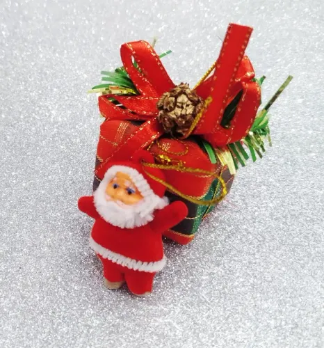 Enfeite Papai Noel 9cm Wf9887 /3690 Presente