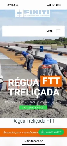 Régua Treliçada FTT para Adensamento do Concreto