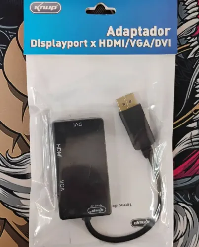 Adaptador Displayport x HDMI/VGA/DVI Knup