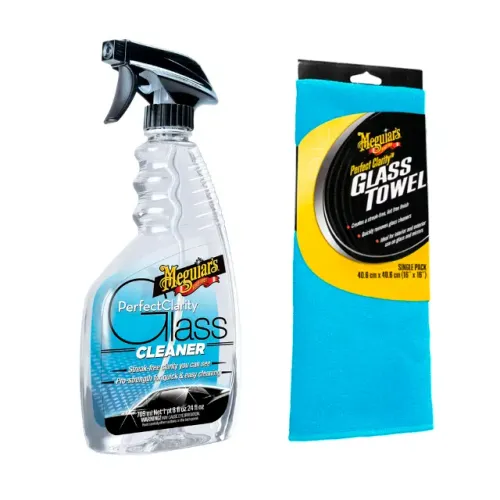 Kit Limpeza De Vidros Meguiars Perfect Clarity Glass + Pano