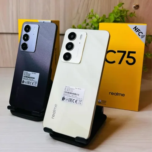 Realme c75 4G 256/08 NFC Dourado Preto Entrega Grátis Capa Película