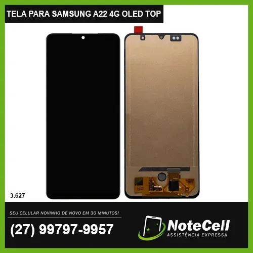 Tela Display P/Samsung A22 4G Amoled Bordas Finas 3.627 - Instalação Expressa!!!