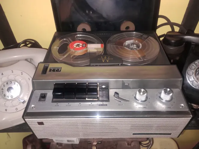 Gravador de Rolo Vintage National RQ-505 - Anos 60/70 