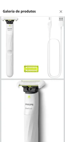 Aparador de Pelos Íntimo Philips OneBlade Intimate QP1924/10 À prova d'água - Bivolt NOVO