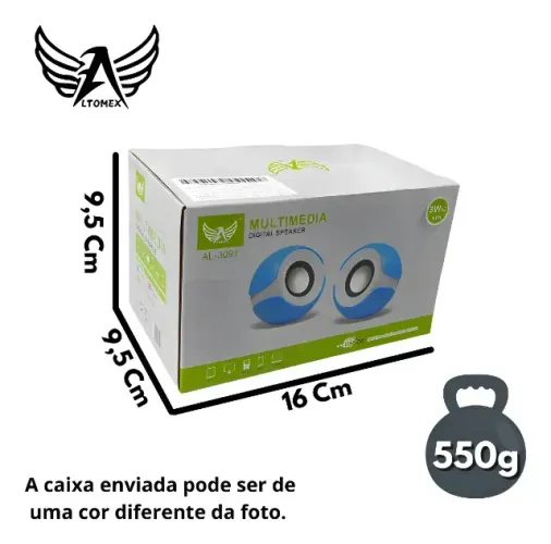 Caixa Som 2.1 Portátil Notebook Computador Pc Celular Usb P2 