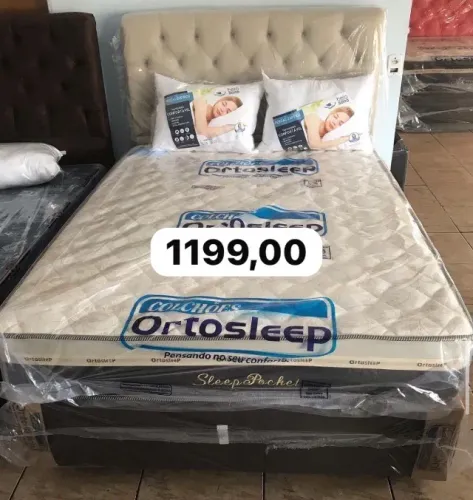 Cama box colchão e suporte nova