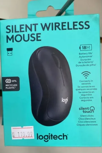 Mouse Sem Fio Compacto e Eficiente Logitech Silent M220 Silencioso -Loja Coimbra Entrega