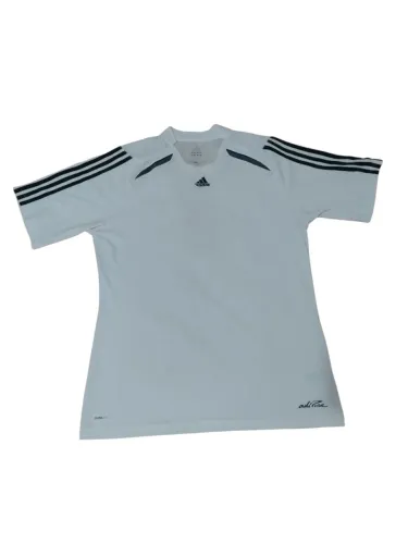 Camiseta Adidas AdiPure Branca com Listras